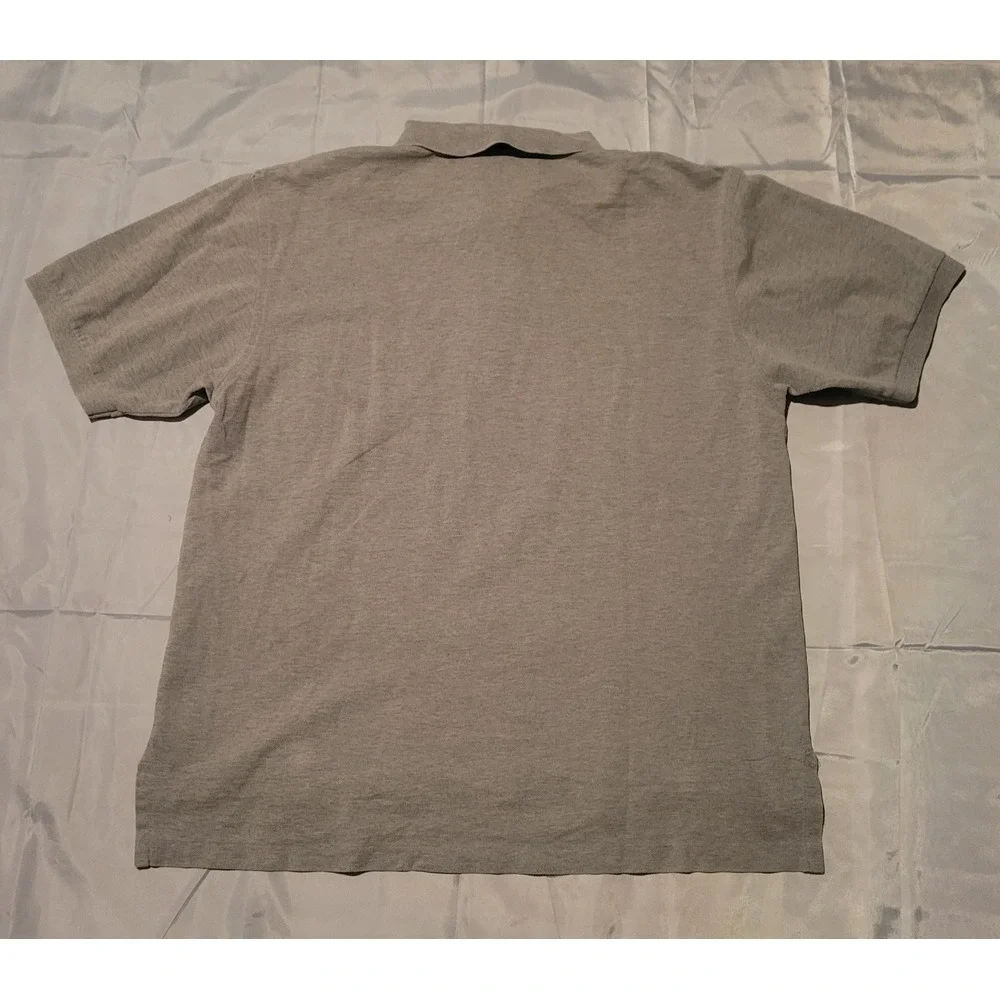 VTG Brooks Brothers‎ Golden Fleece Polo Shirt Gray Large USA 100% Cotton Vintage